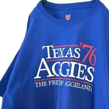 헤인즈 텍사스 AGGIES T셔츠 XL 블루 파랑 구제 의류