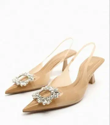 ZARA 자라 비쥬 클리어 하이힐 샌들 36