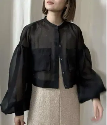 VOLUM SLEEVE SHORT SHIRT ameri vintage