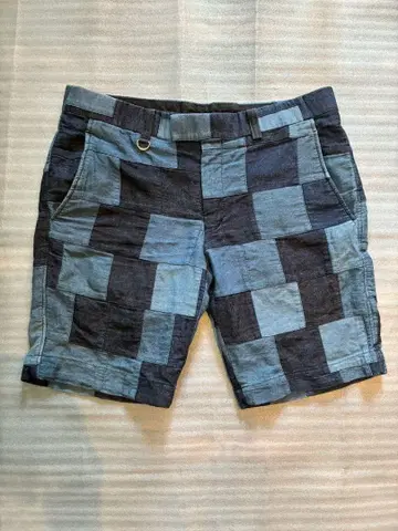 SOPHNET. 소프넷 데님 패치워크 하프 팬츠