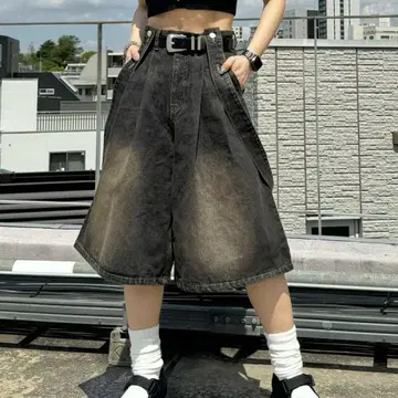 pageboy 서스펜더 데님 하프 팬츠 S 사이즈