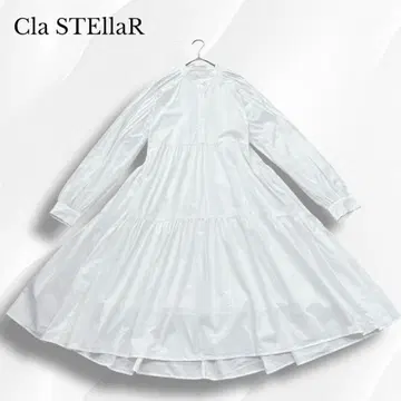 최근 모델 Cla STEllaR 볼륨 티어드 원피스 롱