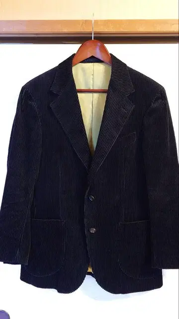 코듀로이 테일러드 자켓 블랙 브리스벤모스 블랙