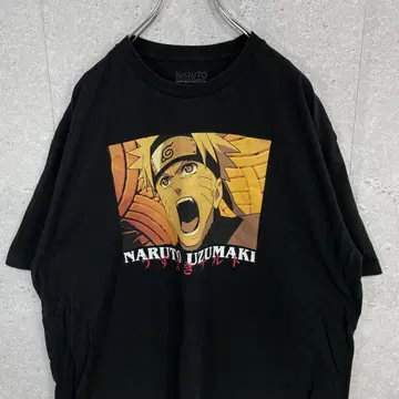 애니메이션 무비 캐릭터 나루토 NARUTO 블랙 티셔츠 2XL