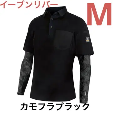 반팔 피케 셔츠 블랙 M 페이크 레이어드 이븐리버 HY09 L