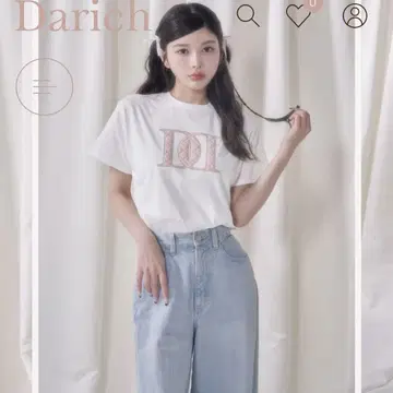 다리치 퀼팅 아플리케 T셔츠