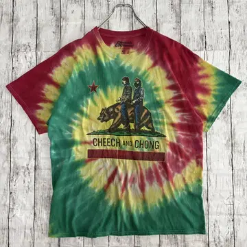 US 구제 의류 Cheech&Chong 타이다이 무비 T셔츠 XL 사이즈