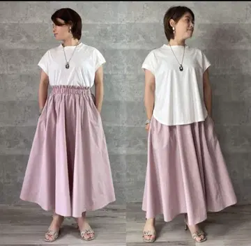 keep my closet 완판템 S 사이즈 플레어 스커트 핑크 허리밴딩