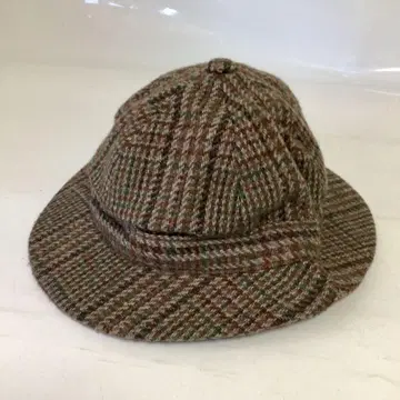 Mixed fibres 브라운 계열 체크 헌팅캡