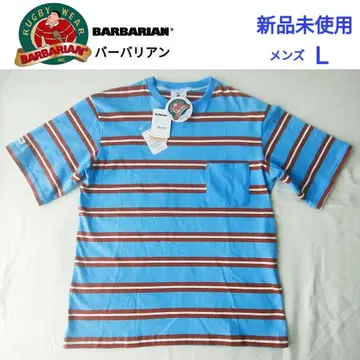 [새상품] BARBARIAN/바바리 럭비 셔츠 크루넥 T셔츠
