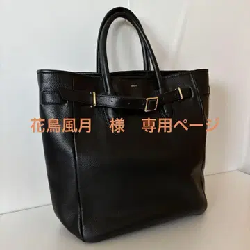 nouer 가죽 블랙 블랙 가죽 골드 벨트 토트백