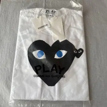 PLAY 하트 로고 T셔츠 화이트
