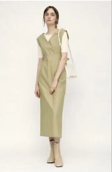 SLY TUCKED LINEN JUMPER 스커트 원피스