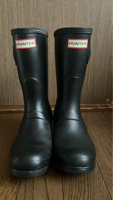 HUNTER 블랙 롱 부츠 23-23.5