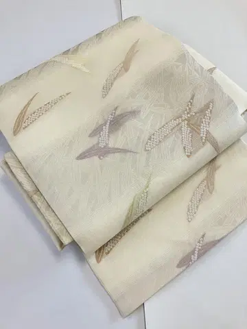 완성된 나고야 오비 미사용 새상품 순수 실크 니시진 비단 No.267