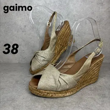 새상품급! 가이모 gaimo 웨지솔 스트랩 통굽 샌들 38