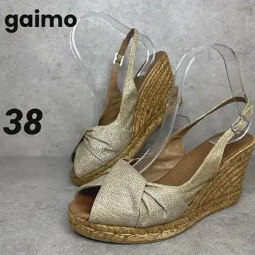 새상품급! 가이모 gaimo 웨지솔 스트랩 통굽 샌들 38