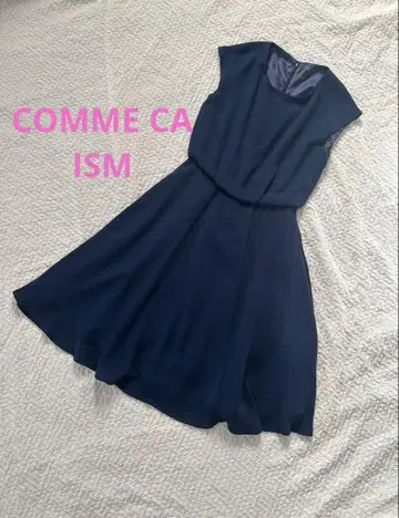 컴사이즘 COMME CA ISM 원피스 네이비 9호 총길이 약 103cm