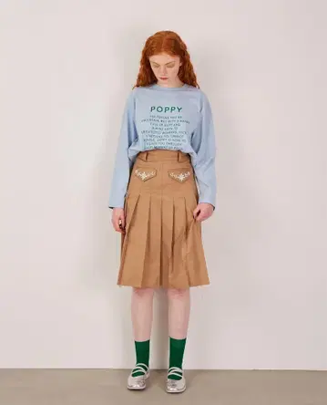 POPPY 긴팔 티셔츠 스카이블루