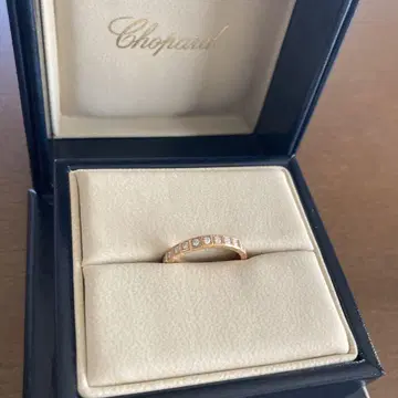 Chopard 다이아몬드 반지 핑크 골드 하프 세트 반지