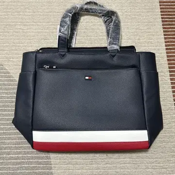 타미힐피거 네이비 토트백