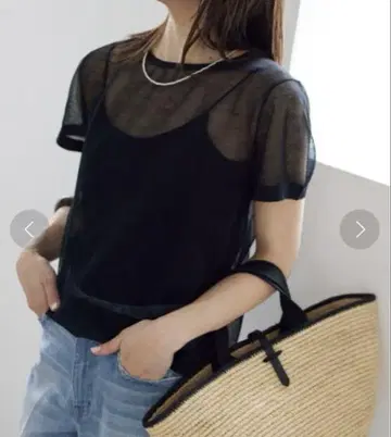 슬로우브 이에나 시어 라미 퍼프 슬리브 풀오버