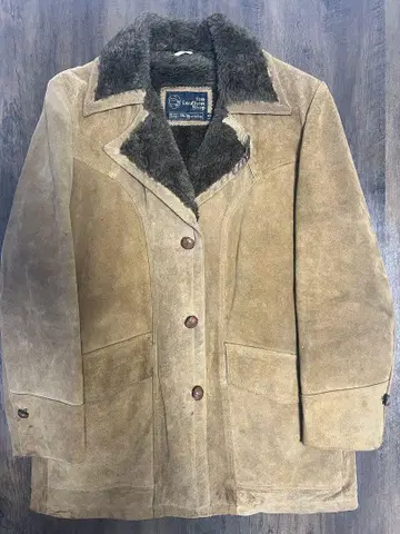 Sears 70s 구제 의류 런치 자켓 스웨이드 가죽 자켓 보아 자켓