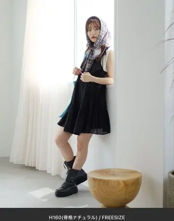 Kastane 카스타네 인도 면 티어드 튜닉 블랙