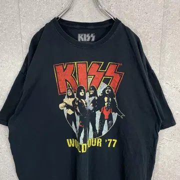 KISS 키스 밴드 뮤직 블랙 티셔츠 2XL