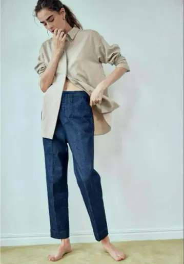 styling/ x MINEDENIM 테이퍼드 데님 인디고