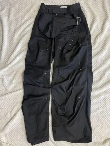 LAGUA GEM 블랙 와이드 팬츠