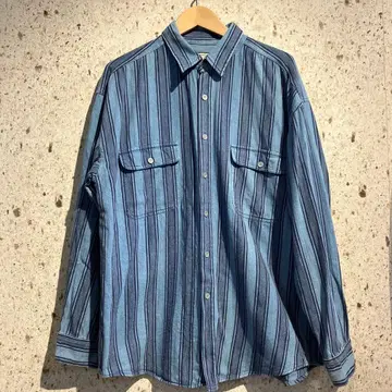 00s ARIZONA JEAN COMPANY 스트라이프 패턴 워크 셔츠