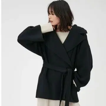 FRAY I.D 2way 숏 리버 코트 블랙 사이즈 0