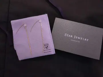 STAR JEWELRY K10 헤링본 귀걸이