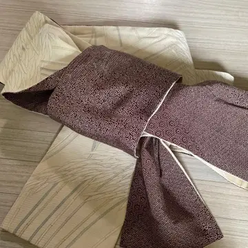 반폭 오비 흑백 오비 베이지 팥색 긴 사이즈