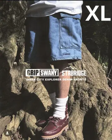 XL 스태브리지 그립 스완니 데님 쇼츠