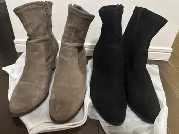 24cm 다이애나 아르테미스 숏부츠 BLACK BROWN 스웨이드