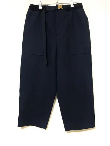 사카이 sacai 멜톤 울 벨트 와이드 팬츠 남성용 하의