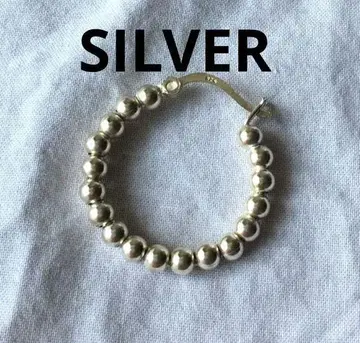 빈티지 낟알 실버 버블 후프 귀걸이 SILVER 한쪽 귀용