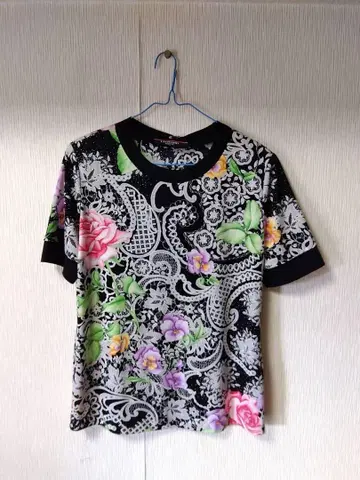 LEONARD FASHION 플라워 프린트 반팔 티셔츠