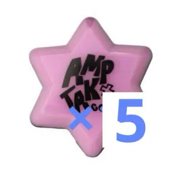AMPTAK 별 모양 링 라이트 케챠 군 5개 세트