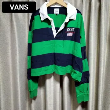 VANS 반스 VA18FW-GT08 라거 셔츠 보더 그린 네이비