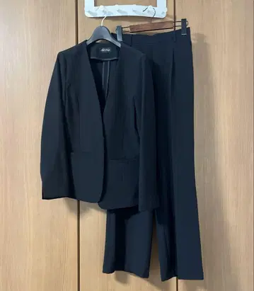 블랙 수트 세트 노카라