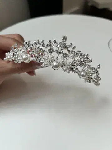 [새상품급] 브라이덜 크리스탈 펄 티아라