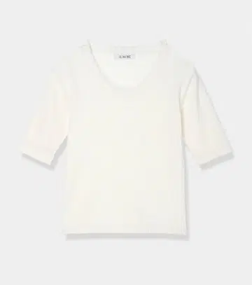 L'AUBE BLANC 크루넥 니트 풀오버 화이트
