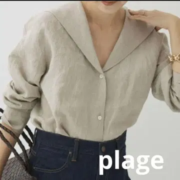 플라주 세일러 카라 블라우스2 셔츠 린넨100%