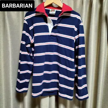 BARBARIAN 바바리안 라거 셔츠 럭비 저지 네이비 보더