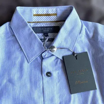 새상품 TED BAKER 파랑 스트라이프 긴팔 셔츠 S