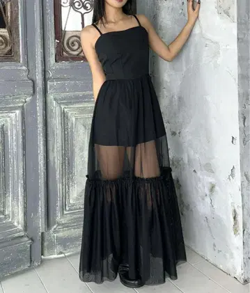 LVEU. Corset tulle one piece 원피스
