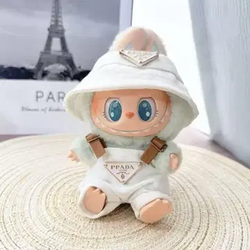 러브부 의류 2개 세트/화이트 봉제 인형 옷 갈아입기 labubu